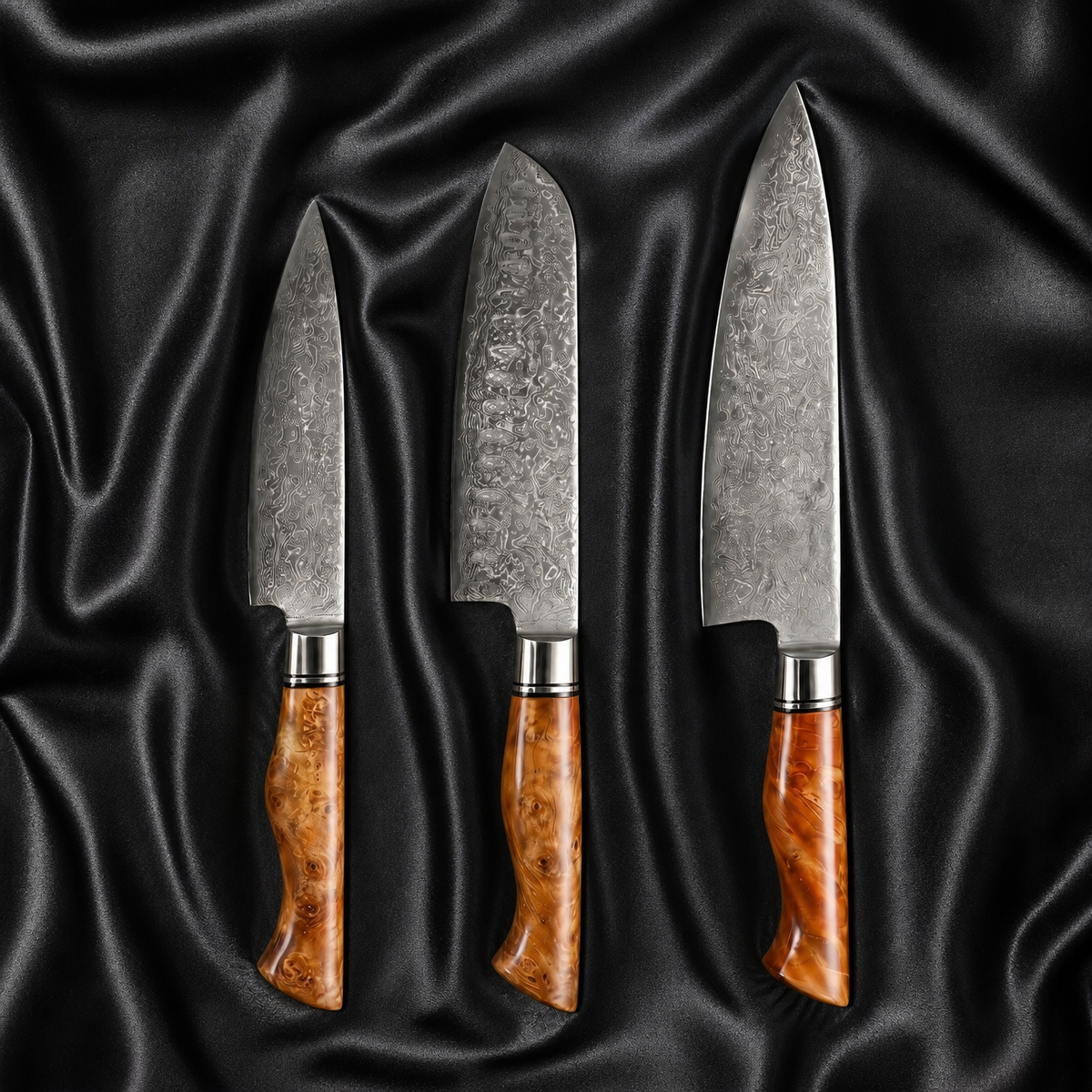 Arashi Series Knife Trio (Gyuto, Santoku & Petty)&nbsp;