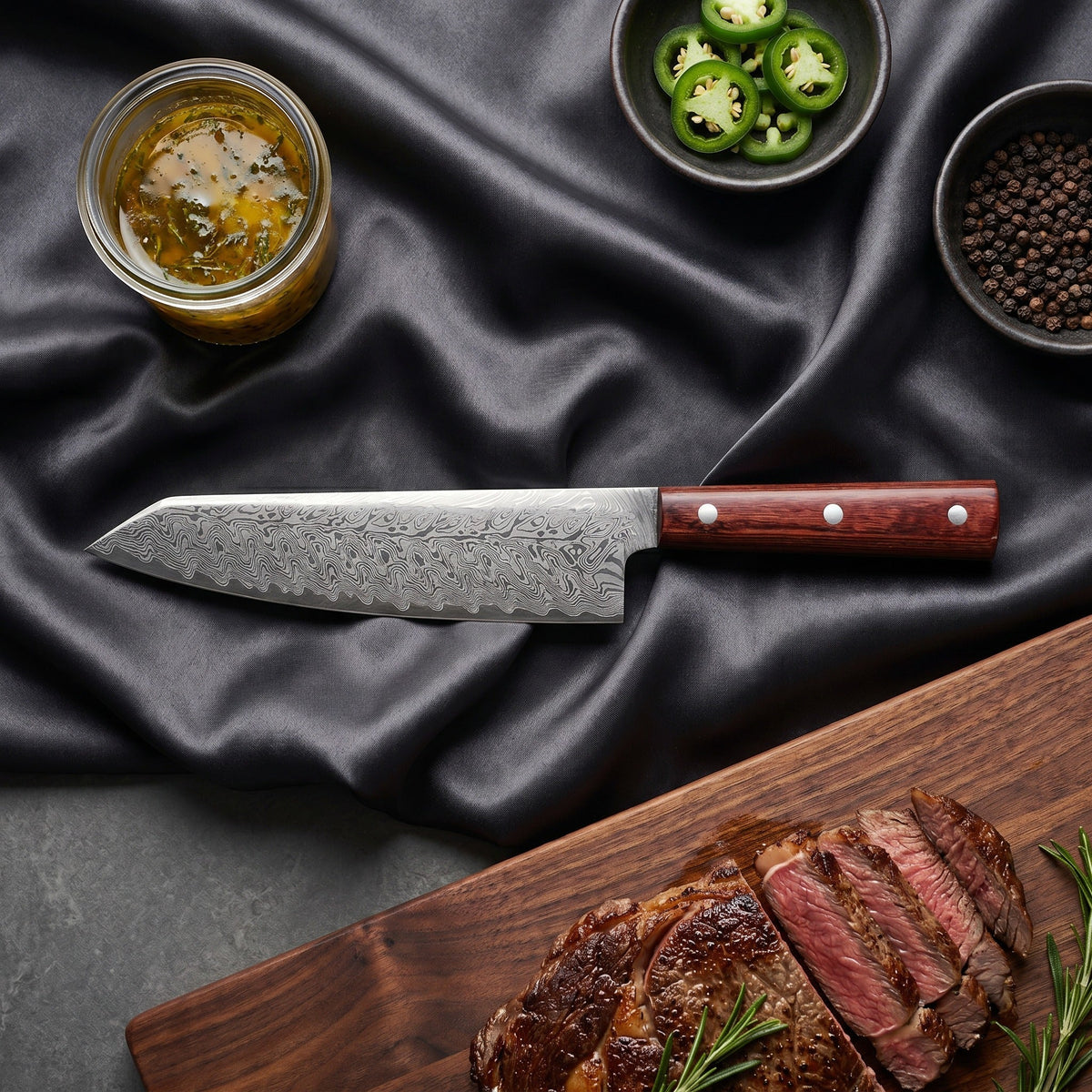 Kumo Kiritsuke Chef Knife, Red Handle&nbsp;