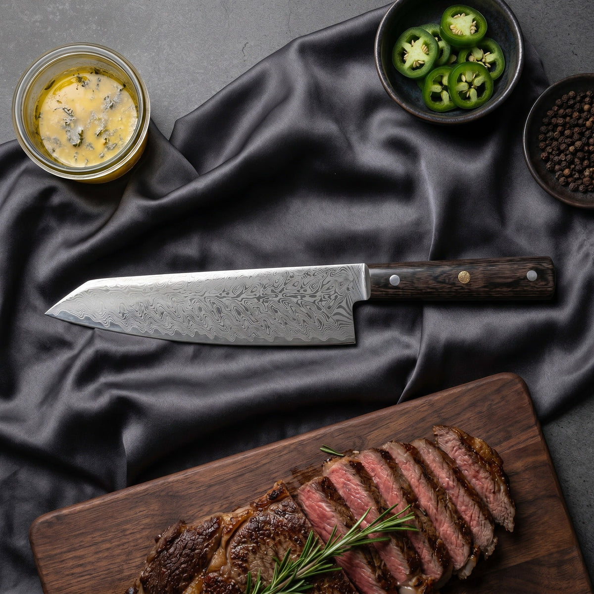 Kumo Kiritsuke Chef Knife, Walnut Handle&nbsp;