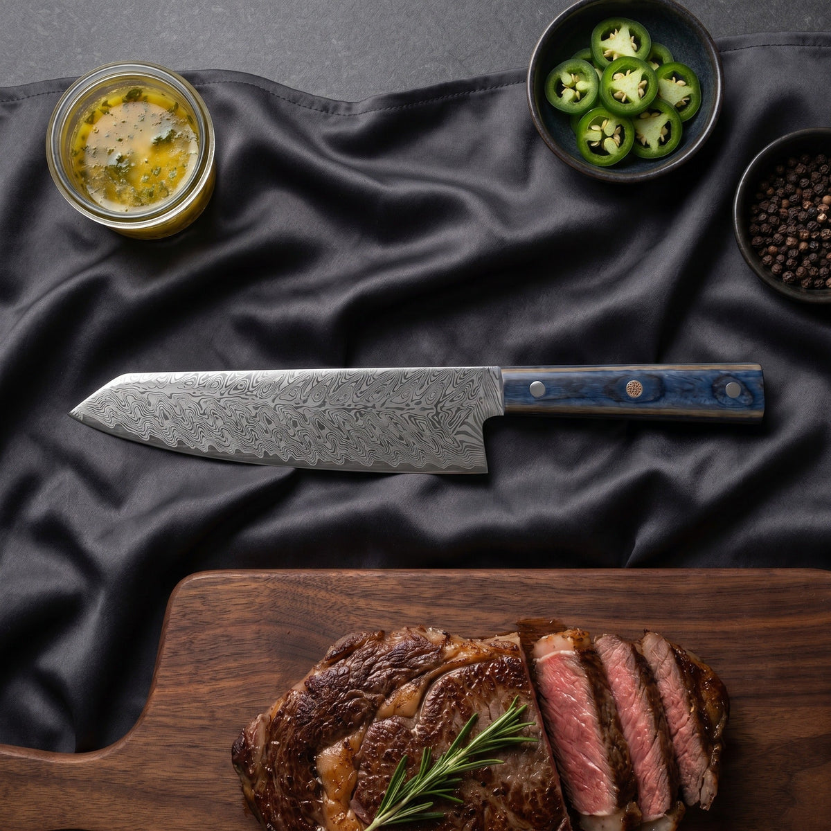 Kumo Kiritsuke Chef Knife, Blue Handle&nbsp;