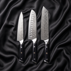 Kurogane Series Knife Trio (Gyuto, Nakiri & Santoku)&nbsp;
